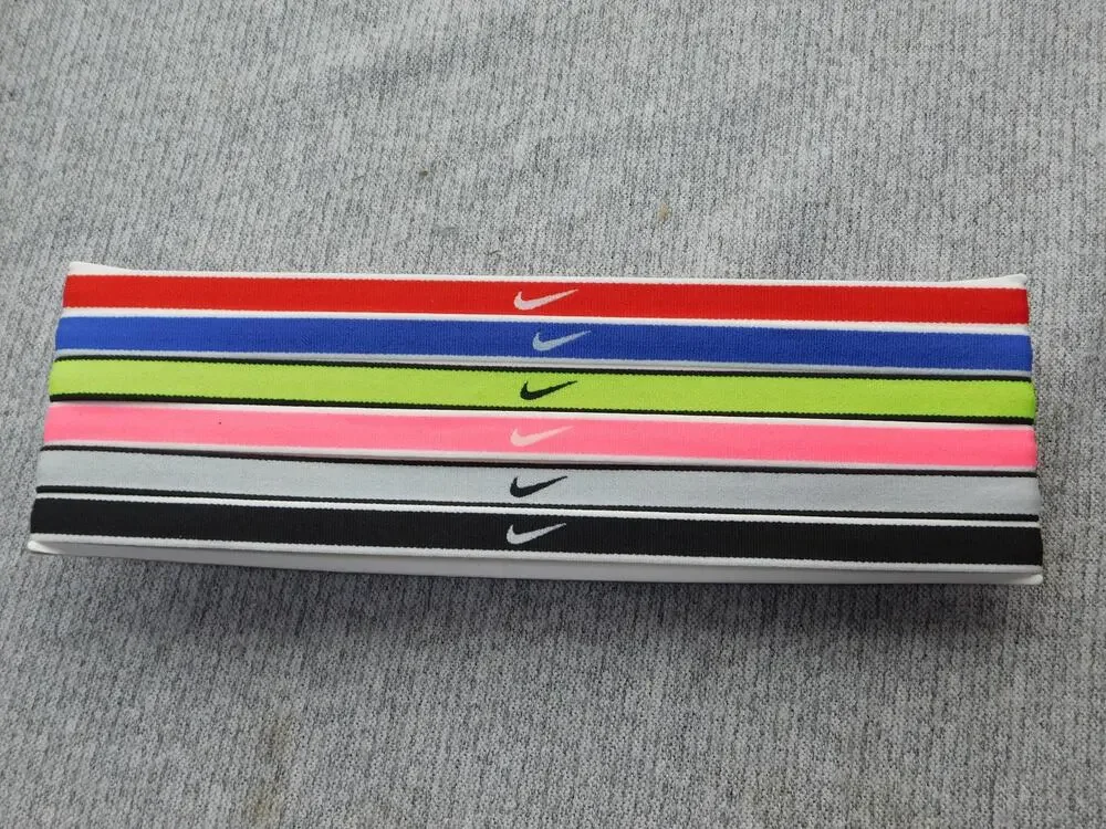 Nike Headband Womens One Size Multicolor Polyester Activewear Logo Sweatband